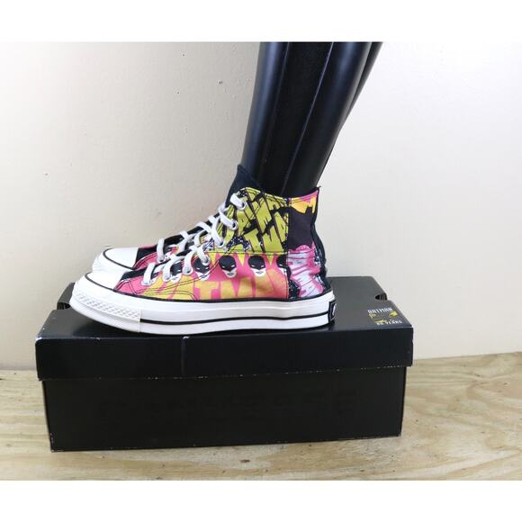 Converse Batman Sneakers Womens 8 Multicolor All Star Hi 80 Anniversary - Picture 1 of 7